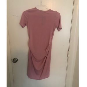 pink maternity dress